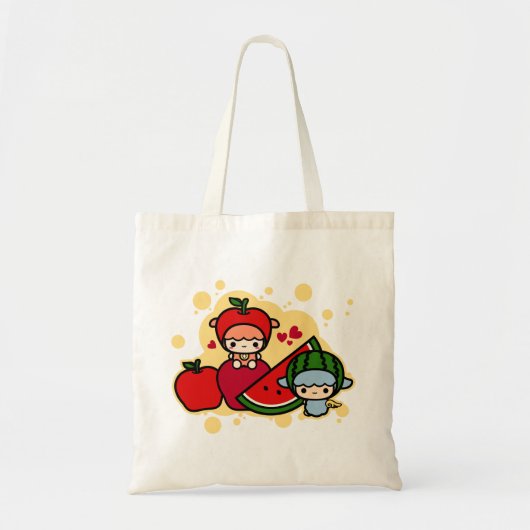 Cute apple watermelon en kawaii pet tote bag (Voorkant)