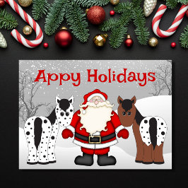 Cute Appy-Feestdagen Appaloosa-paard Kerstmis Feestdagen Kaart