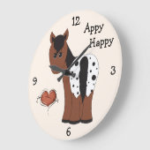 Cute Appy Happy Blanket Appaloosa Horse Grote Klok (Hoek)