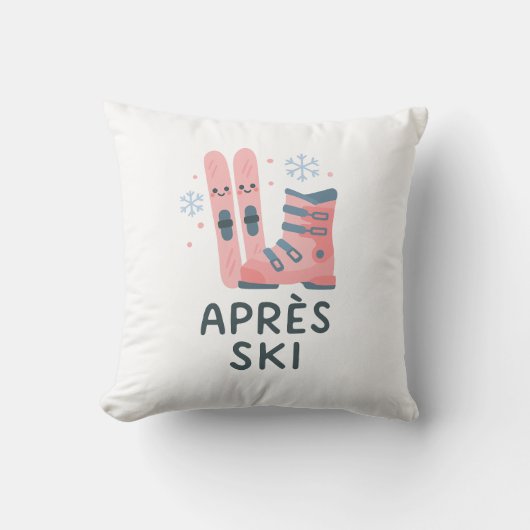 Cute Apres Ski Pillow Kussen (Voorkant)