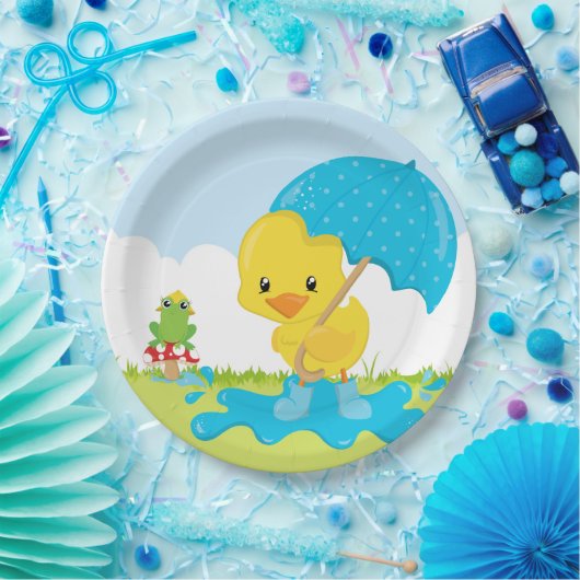 Cute April douches Papieren Bordje (Feest)