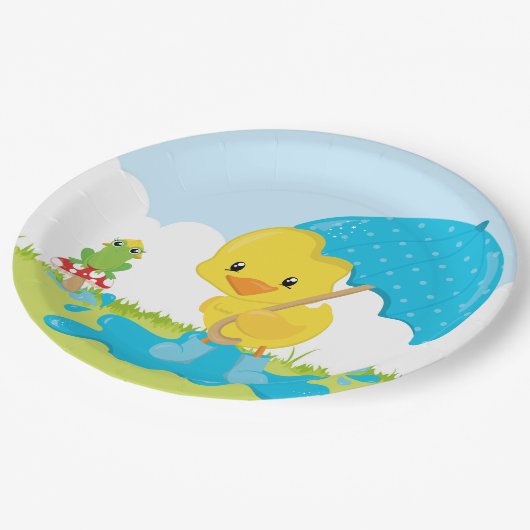 Cute April douches Papieren Bordje (Gekanteld)