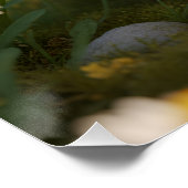 Cute April Hedgehog with Diamond Heart Perfect Poster (Hoek)