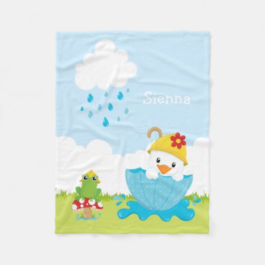 Cute April Showers Fleece Deken (Voorkant)