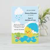 Cute April Showers Kaart (Staand voorkant)