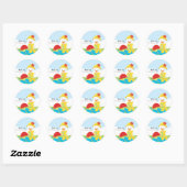 Cute April Showers Ronde Sticker (Vel)