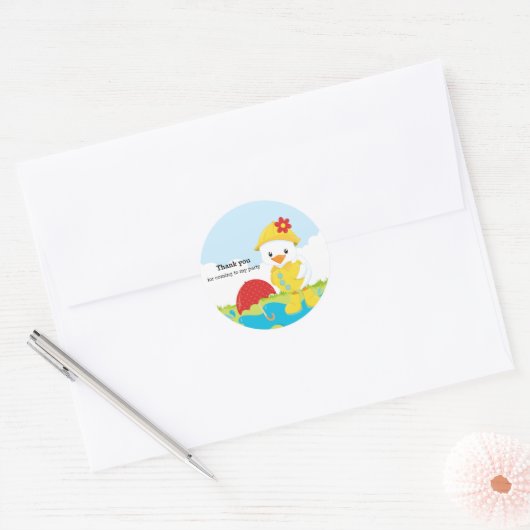 Cute April Showers Ronde Sticker (Envelop)