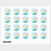 Cute April Showers Ronde Sticker (Vel)