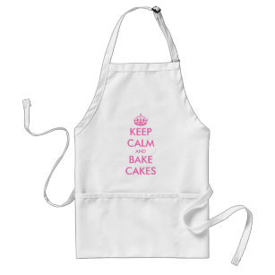 Cute apron voor vrouwen   Kalm houden en bakkoeken Standaard Schort