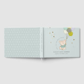 Cute Aqua Bearly Wait Beer Ballon Baby shower Gue Gastenboek (Volledig)