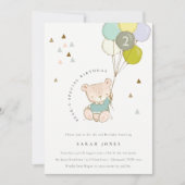 Cute Aqua Beer Ballon elke zondag uitnodigen Bedankkaart (Voorkant)