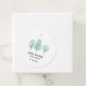 CUTE AQUA BLAUW BLAUWGROEN TREE TRIO LANDSCAPAPPRI BEDANKJES LABELS (In situ)