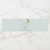 Cute Aqua Blue Beer Ballon Elke dag van de leeftij Waterfles Etiket (Enkel label)