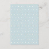 Cute Aqua Blue Bunny Foliage Books for Baby shower Informatiekaartje (Achterkant)