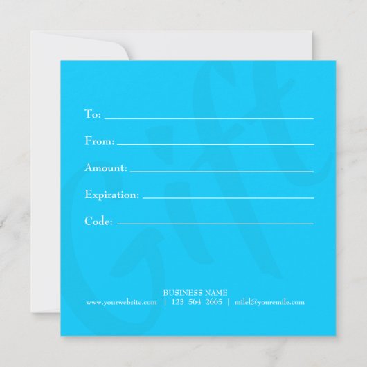 Cute Aqua Blue Elegant Peacock Feather Invitation (Achterkant)