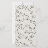 Cute Aqua Blue Flora Teapot Cup Vow Renewal Invite Bedankkaart (Achterkant)