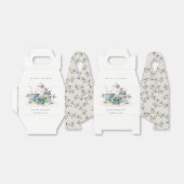 Cute Aqua Blue Floral Teapot Cups Vrijgezellenfees Bedankdoosjes (Uitgevouwen)