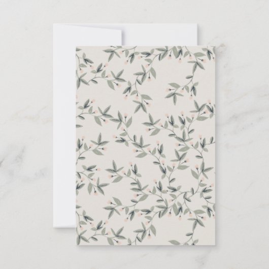 Cute Aqua Blue Foral Teapot Cup Crest Weddenschap RSVP Kaartje (Achterkant)