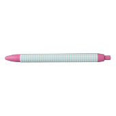Cute  Aqua Blue Gingham Pset Pattern Zwarte Inkt Pen (Voorkant)