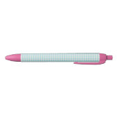 Cute  Aqua Blue Gingham Pset Pattern Zwarte Inkt Pen (Bodem)