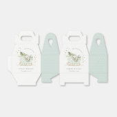 Cute Aqua Blue Winter Sleigh Elke avond Bedankdoosjes (Uitgevouwen)