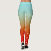 Cute Aqua Graduing to Red/Oranje >Girly Leggings (Achterkant)
