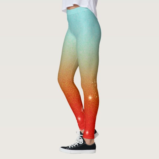 Cute Aqua Graduing to Red/Oranje >Girly Leggings (Links)