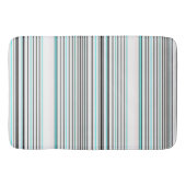 Cute aqua gray strepen badmat (Voorkant)