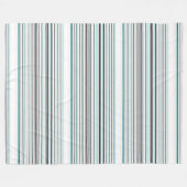 Cute aqua gray strepen fleece deken (Voorkant (Horizontaal))