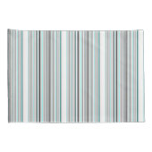 Cute aqua gray stripes kussensloop (Achterkant-Rechts)