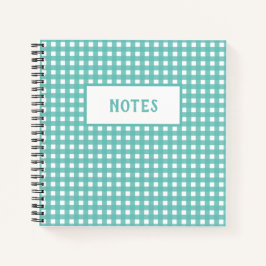 Cute Aqua Green en White Plays Day Notitieboek