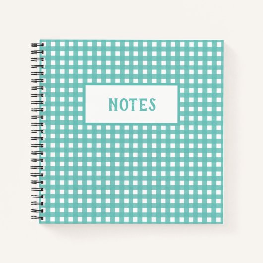 Cute Aqua Green en White Plays Day Notitieboek (Voorkant)