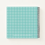Cute Aqua Green en White Plays Day Notitieboek (Achterkant)
