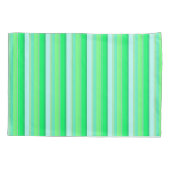Cute aqua green stripes kussensloop (Achterkant-Links)