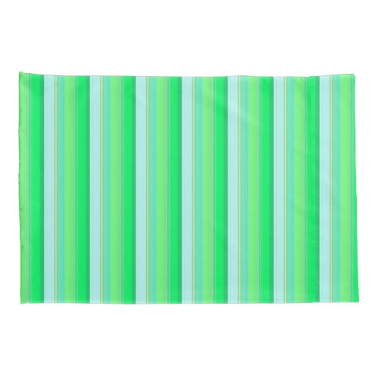 Cute aqua green stripes kussensloop (Achterkant-Rechts)