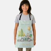 Cute Aqua Green Teddy Balloon Gift Party Schort (Insitu)