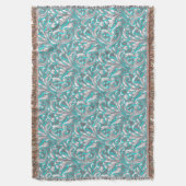 Cute aqua grijs naadloos bloempatroon deken (Voorkant Verticaal)
