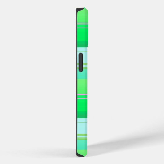 Cute aqua groene strepen Case-Mate iPhone case (Achterkant / Rechts)