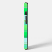 Cute aqua groene strepen Case-Mate iPhone case (Achterkant / Links)