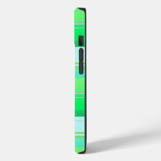 Cute aqua groene strepen Case-Mate iPhone case (Achterkant / Links)
