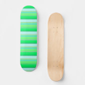 Cute aqua groene strepen persoonlijk skateboard (Voorkant)