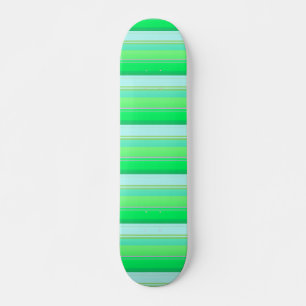 Cute aqua groene strepen persoonlijk skateboard