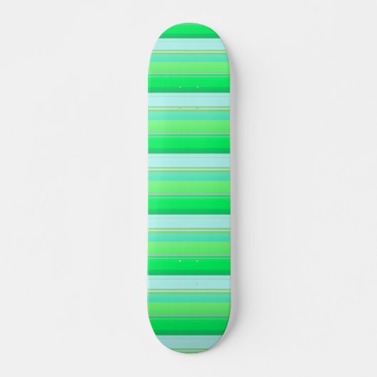 Cute aqua groene strepen persoonlijk skateboard (Voorkant)