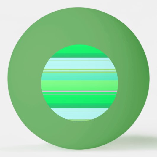 Cute aqua groene strepen pingpongbal (Voorkant)