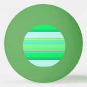 Cute aqua groene strepen pingpongbal (Achterkant)