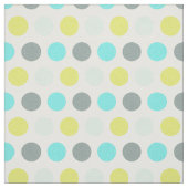 Cute Aqua Mint Blue Yellow Polka Dot Pattern Stof (Swatch)