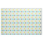 Cute Aqua Mint Blue Yellow Polka Dot Pattern Stof (Fat Quarter)
