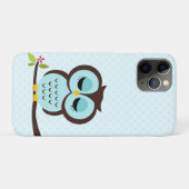 Cute Aqua Owl Case-Mate iPhone Case (Achterkant (horizontaal))