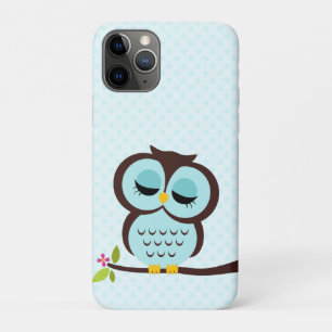 Cute Aqua Owl Case-Mate iPhone Case