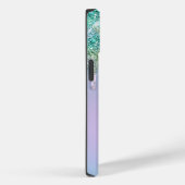 Cute Aqua Turquoise Unicorn Glitter Drivers monogr Case-Mate iPhone Case (Achterkant / Rechts)